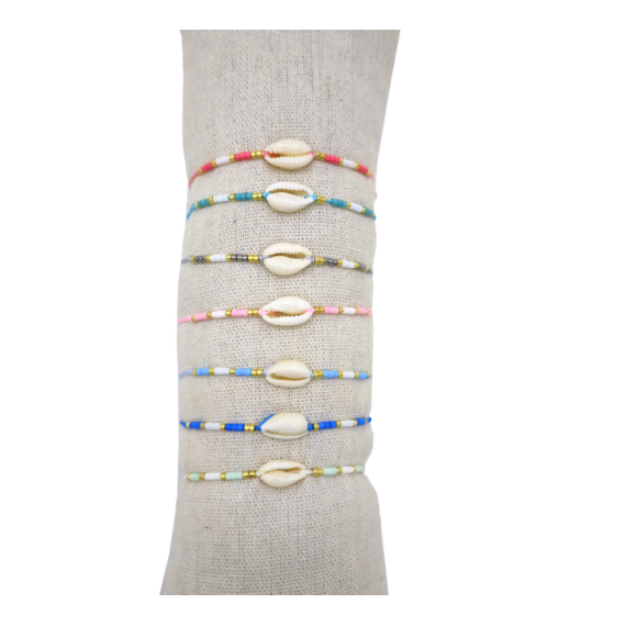 B-919 - Lot de 35 Bracelets perle Coquillage